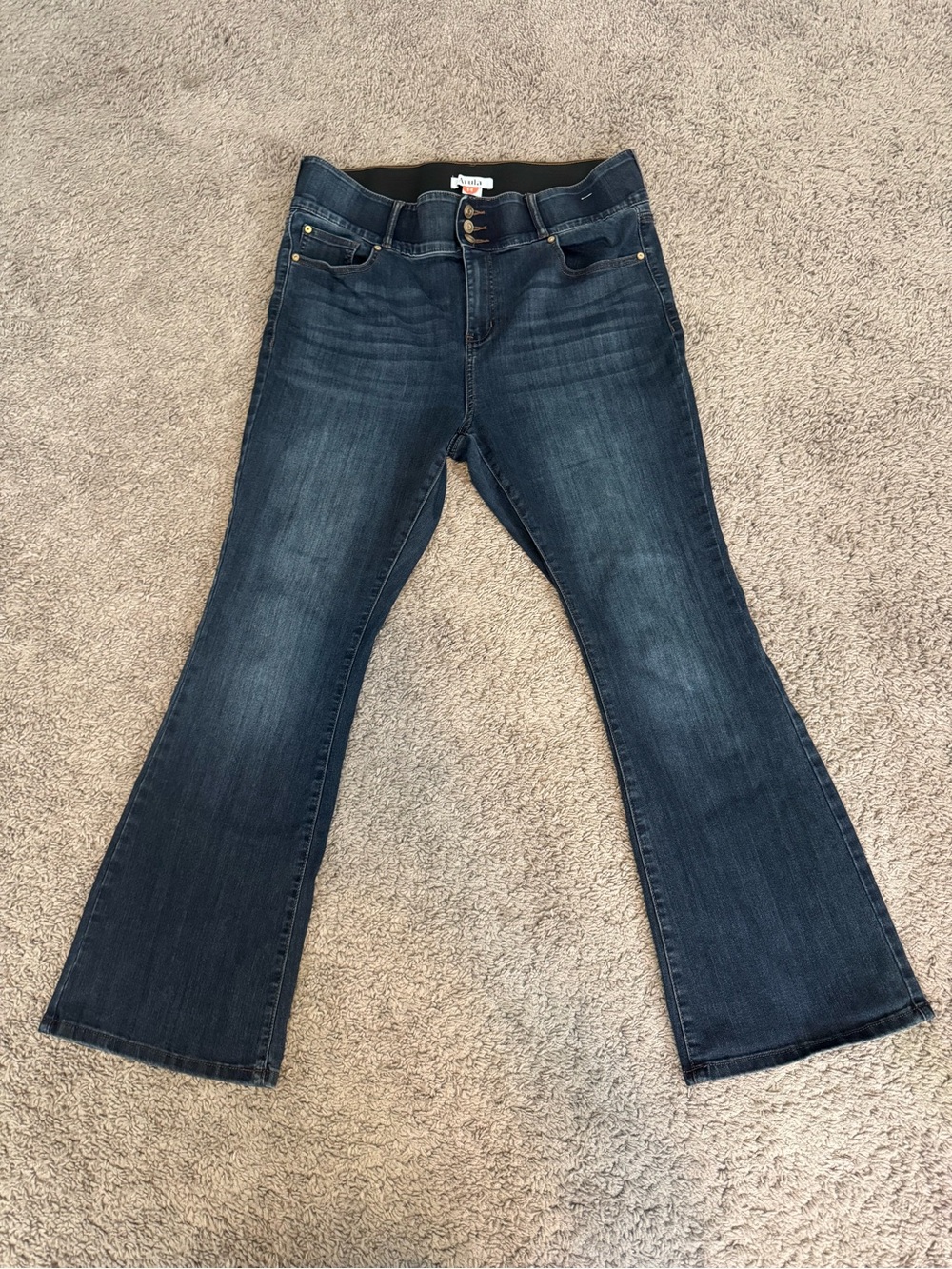 ARULA Dark Blue Flare Jeans - Wide Leg SZ 14